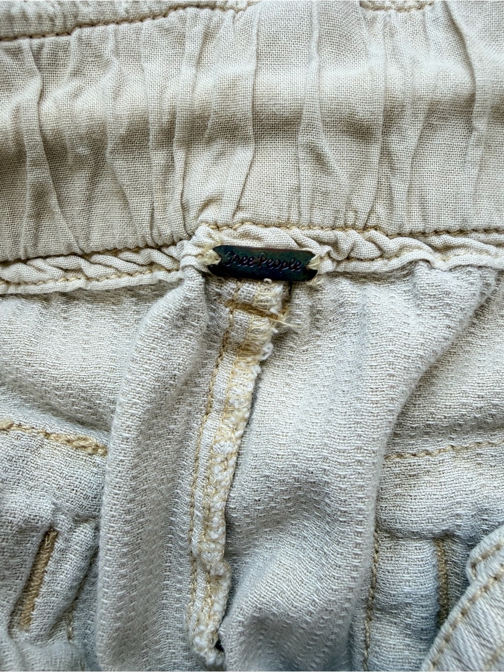 Free People Waimea Slouchy Cargo Shorts Tea Cream Utility Boho S - Picture 4 of 6